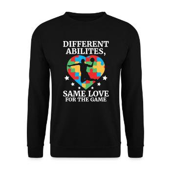 Autisme Basketball Autism Warrior Basketteur - Sweat-shirt Unisexe - noir - Devant - Alina (178cm) & Michal (187cm)