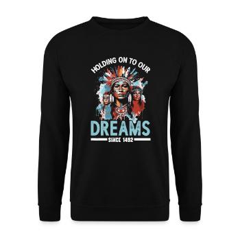 Journée des Amérindiens autochtones - Sweat-shirt Unisexe - noir - Devant - Alina (178cm) & Michal (187cm)