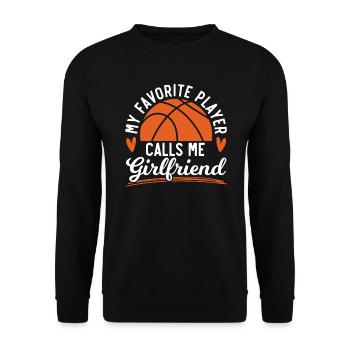 Basketball Girlfriend Love Couple Relationship - Sweat-shirt Unisexe - noir - Devant - Alina (178cm) & Michal (187cm)