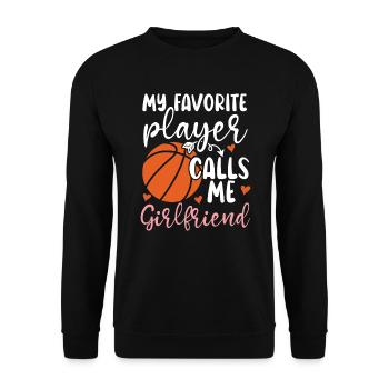 Basketball Girlfriend Love Couple Relationship - Sweat-shirt Unisexe - noir - Devant - Alina (178cm) & Michal (187cm)