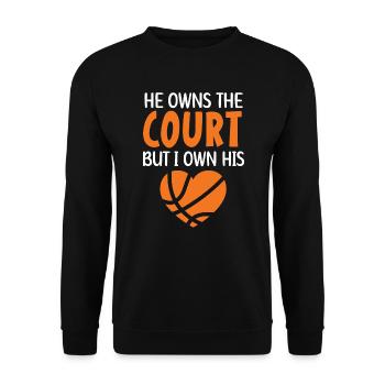 Basketball Girlfriend Love Couple Relationship - Sweat-shirt Unisexe - noir - Devant - Alina (178cm) & Michal (187cm)