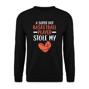 Basketball Girlfriend Love Couple Relationship - Sweat-shirt Unisexe - noir - Devant - Alina (178cm) & Michal (187cm)