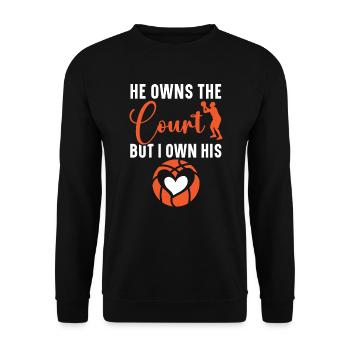 Basketball Girlfriend Love Couple Relationship - Sweat-shirt Unisexe - noir - Devant - Alina (178cm) & Michal (187cm)