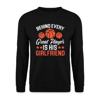 Basketball Girlfriend Love Couple Relationship - Sweat-shirt Unisexe - noir - Devant - Alina (178cm) & Michal (187cm)