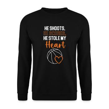 Basketball Girlfriend Love Couple Relationship - Sweat-shirt Unisexe - noir - Devant - Alina (178cm) & Michal (187cm)