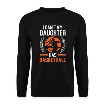 Fille Basketball Sport Basketball Papa Maman - Sweat-shirt Unisexe - noir - Devant - Alina (178cm) & Michal (187cm)