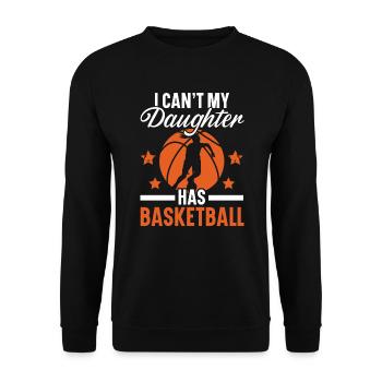 Fille Basketball Sport Basketball Papa Maman - Sweat-shirt Unisexe - noir - Devant - Alina (178cm) & Michal (187cm)
