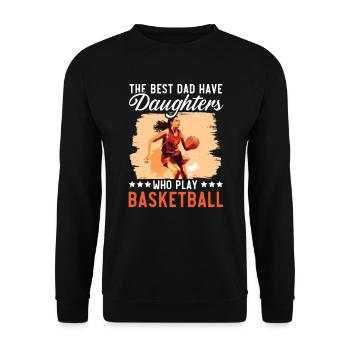 Fille Basketball Sport Basketball Papa Maman - Sweat-shirt Unisexe - noir - Devant - Alina (178cm) & Michal (187cm)
