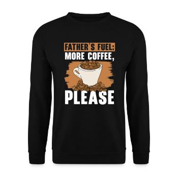 Papa Kaffeetrinker Koffein Papa Vatertag - Unisex Pullover - Schwarz - Vorne - Alina (178cm) & Michal (187cm)