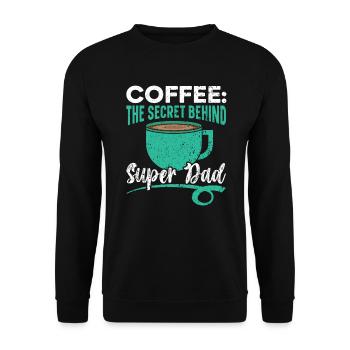 Dad Coffee Drinker Caffeine Daddy Fathers Day - Unisex Sweatshirt - black - Front - Alina (178cm) & Michal (187cm)