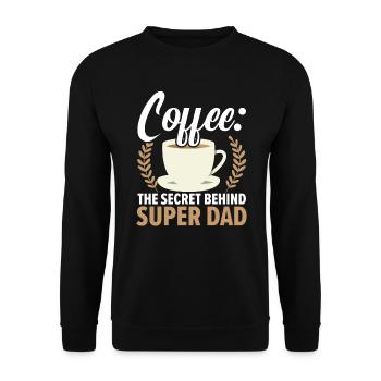 Papa Kaffeetrinker Koffein Papa Vatertag - Unisex Pullover - Schwarz - Vorne - Alina (178cm) & Michal (187cm)