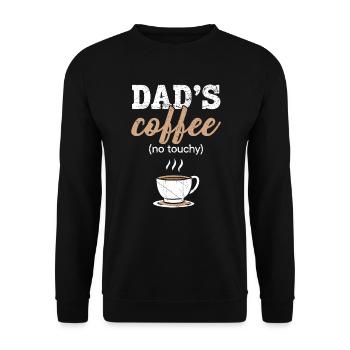 Dad Coffee Drinker Caffeine Daddy Fathers Day - Unisex Sweatshirt - black - Front - Alina (178cm) & Michal (187cm)