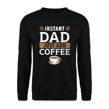 Dad Coffee Drinker Caffeine Daddy Fathers Day - Unisex Sweatshirt - black - Front - Alina (178cm) & Michal (187cm)