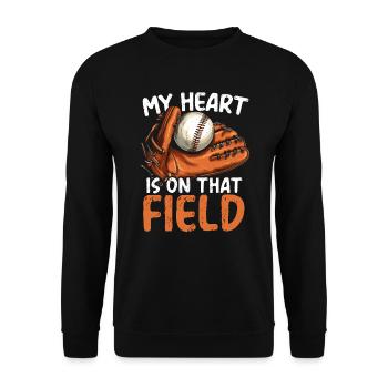 Baseball-Freundin Sportliebhaber Baseball-Fan - Unisex Pullover - Schwarz - Vorne - Alina (178cm) & Michal (187cm)