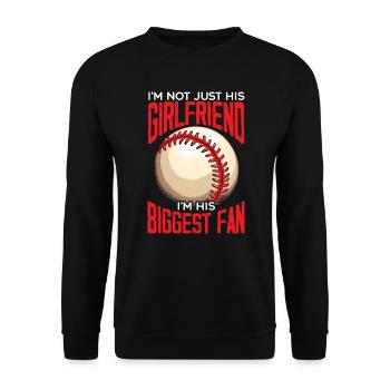 Baseball Girlfriend Sport Lover Baseball Fan - Sweat-shirt Unisexe - noir - Devant - Alina (178cm) & Michal (187cm)