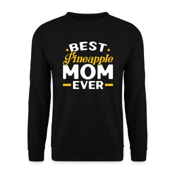 Ananas Mama Hallo Sommer Mutterschaft Muttertag - Unisex Pullover - Schwarz - Vorne - Alina (178cm) & Michal (187cm)