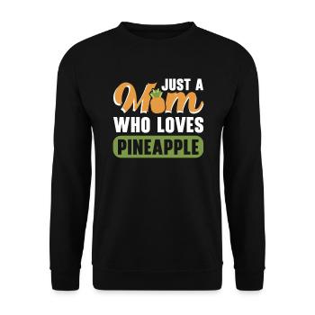 Pineapple Mom Hello Summer Motherhood Mothers Day - Unisex Sweatshirt - black - Front - Alina (178cm) & Michal (187cm)