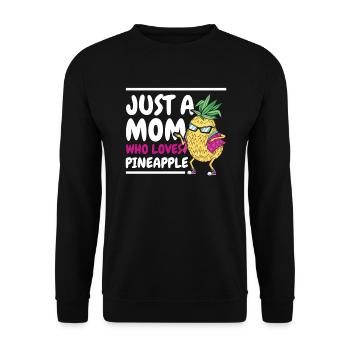 Pineapple Mom Hello Summer Motherhood Mothers Day - Unisex Sweatshirt - black - Front - Alina (178cm) & Michal (187cm)