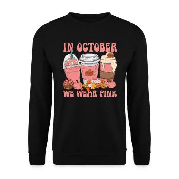 Soutien au cancer du sein Sensibilisation au cancer du sein - Sweat-shirt Unisexe - noir - Devant - Alina (178cm) & Michal (187cm)