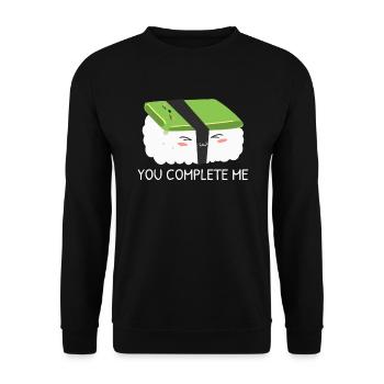 Avocado Sushi Rolle Nigiri Avocado Frucht Guacamole - Unisex Pullover - Schwarz - Vorne - Alina (178cm) & Michal (187cm)