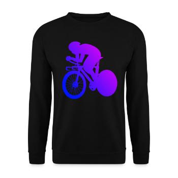 Road Cycling Women's Road Cyclist Men's Road Bike - Unisex Sweatshirt - black - Front - Alina (178cm) & Michal (187cm)