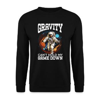 Astronaut Basketball Outerspace Basketball Player - Unisex Sweatshirt - black - Front - Alina (178cm) & Michal (187cm)