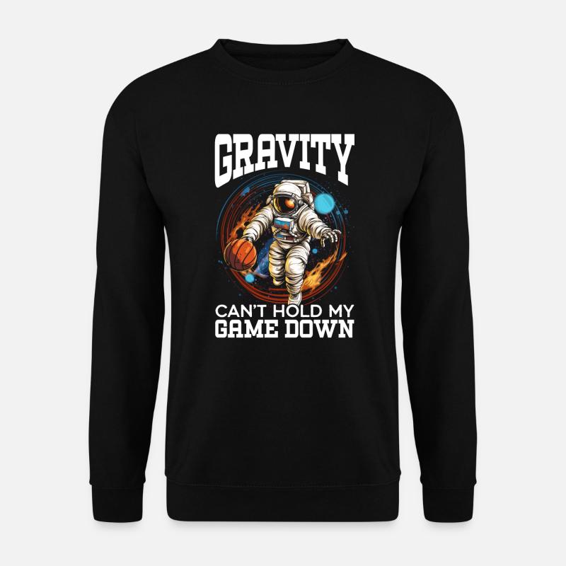 Astronaut Basketball Outerspace Basketballspieler - Unisex Pullover - Schwarz