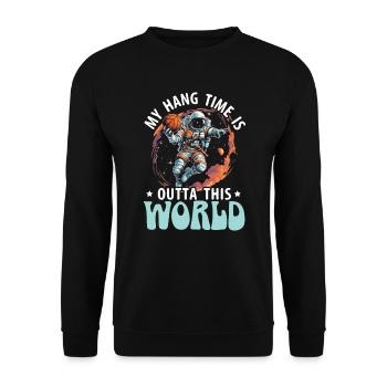 Astronaut Basketball Outerspace Basketball Player - Unisex Sweatshirt - black - Front - Alina (178cm) & Michal (187cm)