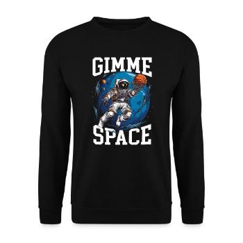 Astronaut Basketball Outerspace Basketball Player - Unisex Sweatshirt - black - Front - Alina (178cm) & Michal (187cm)