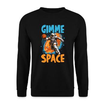 Astronaut Basketball Outerspace Basketball Player - Unisex Sweatshirt - black - Front - Alina (178cm) & Michal (187cm)