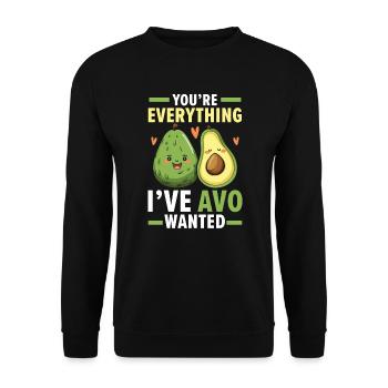 Avocado Couple Relationship Avocado Fruit Guac - Unisex Sweatshirt - black - Front - Alina (178cm) & Michal (187cm)