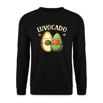 Avocado Couple Relationship Avocado Fruit Guac - Unisex Sweatshirt - black - Front - Alina (178cm) & Michal (187cm)