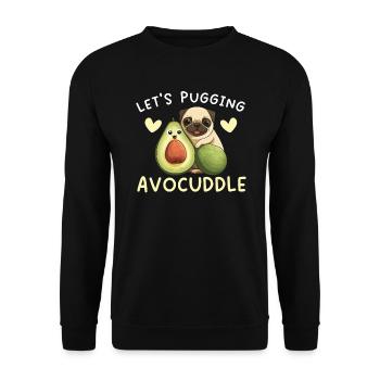 Avocado Couple Relationship Avocado Fruit Guac - Unisex Sweatshirt - black - Front - Alina (178cm) & Michal (187cm)