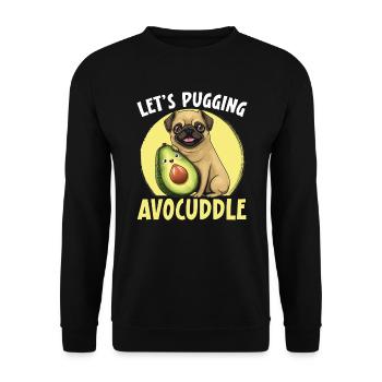 Avocado Couple Relationship Avocado Fruit Guac - Unisex Sweatshirt - black - Front - Alina (178cm) & Michal (187cm)