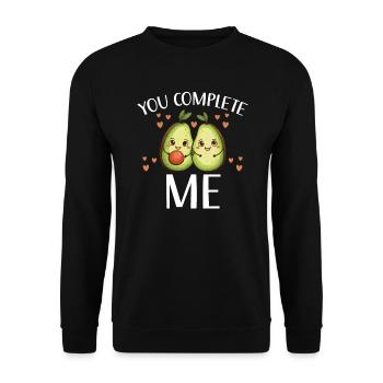 Avocado Couple Relationship Avocado Fruit Guac - Unisex Sweatshirt - black - Front - Alina (178cm) & Michal (187cm)
