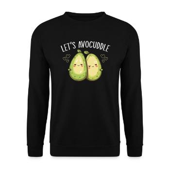 Avocado Couple Relationship Avocado Fruit Guac - Unisex Sweatshirt - black - Front - Alina (178cm) & Michal (187cm)