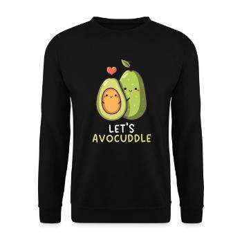 Avocado Couple Relationship Avocado Fruit Guac - Unisex Sweatshirt - black - Front - Alina (178cm) & Michal (187cm)