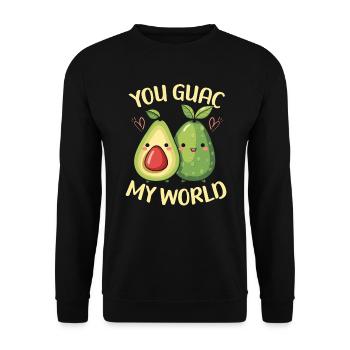 Avocado Couple Relationship Avocado Fruit Guac - Unisex Sweatshirt - black - Front - Alina (178cm) & Michal (187cm)