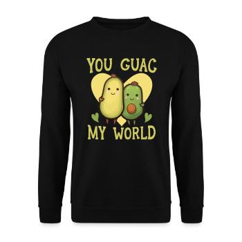 Avocado Couple Relationship Avocado Fruit Guac - Unisex Sweatshirt - black - Front - Alina (178cm) & Michal (187cm)
