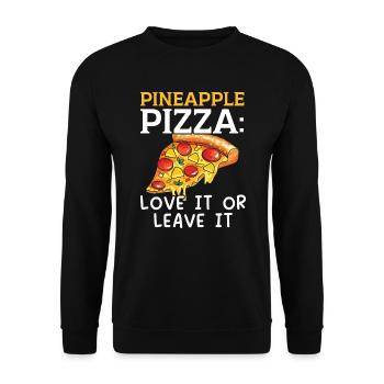 Pizza And Pineapple Tropical Fruit Pizza Eater - Unisex Sweatshirt - black - Front - Alina (178cm) & Michal (187cm)