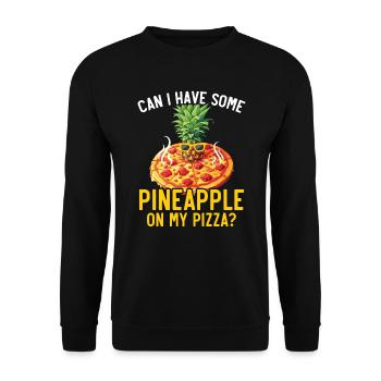 Pizza And Pineapple Tropical Fruit Pizza Eater - Unisex Sweatshirt - black - Front - Alina (178cm) & Michal (187cm)