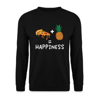 Pizza And Pineapple Tropical Fruit Pizza Eater - Unisex Sweatshirt - black - Front - Alina (178cm) & Michal (187cm)