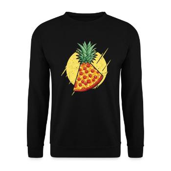 Pizza And Pineapple Tropical Fruit Pizza Eater - Unisex Sweatshirt - black - Front - Alina (178cm) & Michal (187cm)