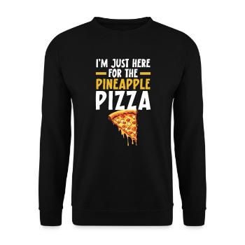 Pizza Und Ananas Tropische Früchte Pizzaesser - Unisex Pullover - Schwarz - Vorne - Alina (178cm) & Michal (187cm)