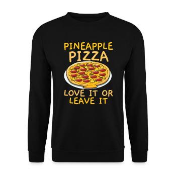 Pizza And Pineapple Tropical Fruit Pizza Eater - Unisex Sweatshirt - black - Front - Alina (178cm) & Michal (187cm)