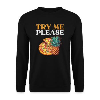 Pizza And Pineapple Tropical Fruit Pizza Eater - Unisex Sweatshirt - black - Front - Alina (178cm) & Michal (187cm)