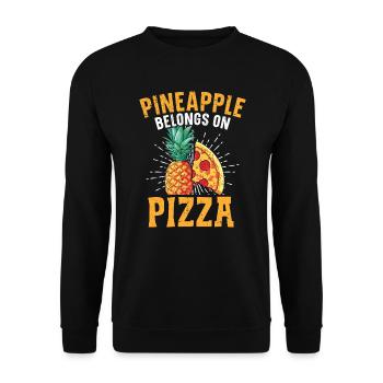 Pizza And Pineapple Tropical Fruit Pizza Eater - Unisex Sweatshirt - black - Front - Alina (178cm) & Michal (187cm)