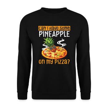 Pizza And Pineapple Tropical Fruit Pizza Eater - Unisex Sweatshirt - black - Front - Alina (178cm) & Michal (187cm)