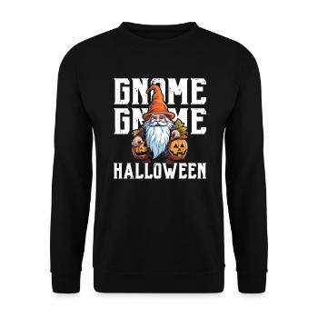Garden Gnome Halloween Trick Or Treat Gardener - Unisex Sweatshirt - black - Front - Alina (178cm) & Michal (187cm)