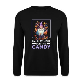 Garden Gnome Halloween Trick Or Treat Gardener - Unisex Sweatshirt - black - Front - Alina (178cm) & Michal (187cm)